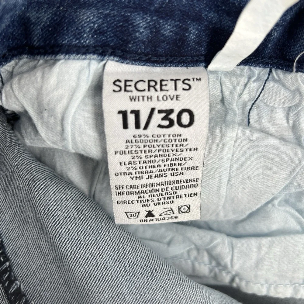 Secrets With‎ Love Super High Narrow Waist Lace-Up Skinny Jean Womens Juniors 11